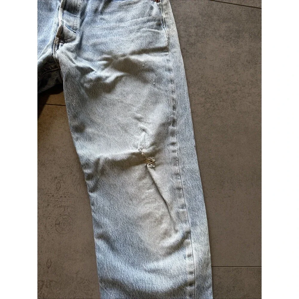 Levi's 501 jeans button fly 34x34 *shrunk* 33x29 distressed grunge normcore